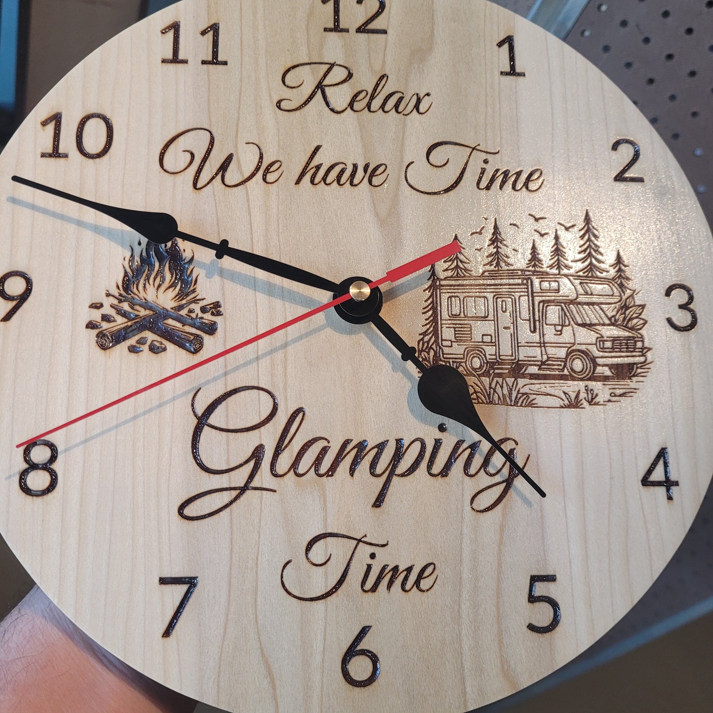 Glamping theme Clock