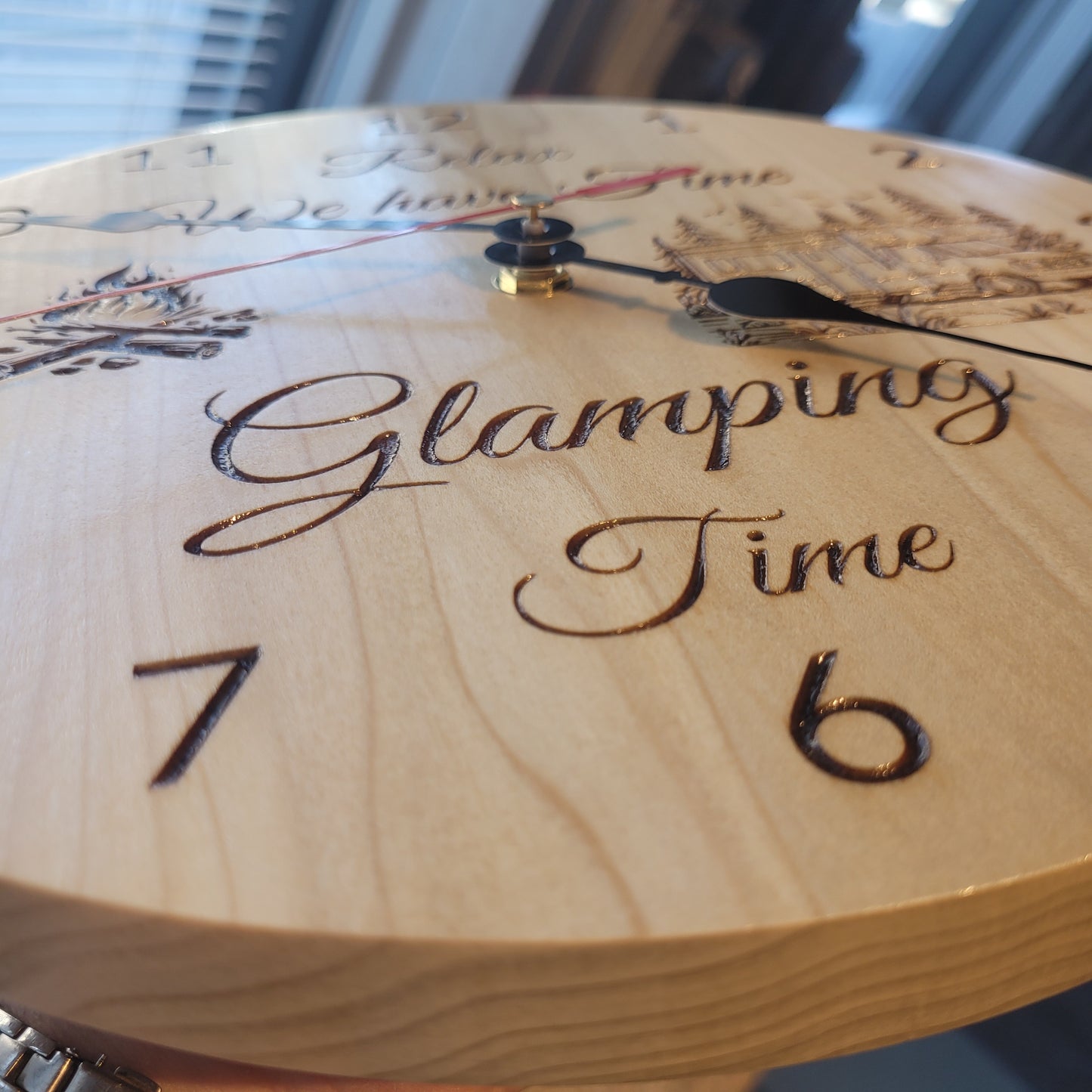 Glamping theme Clock