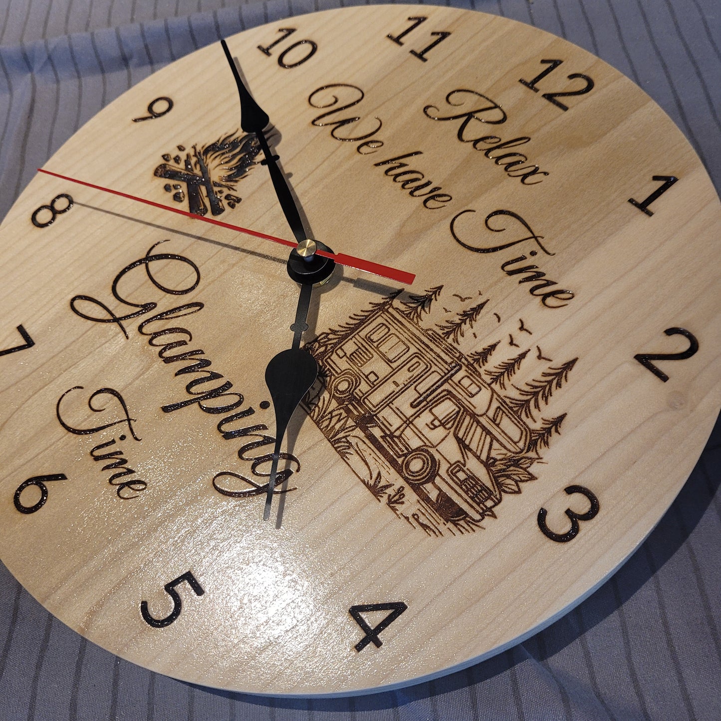 Glamping theme Clock