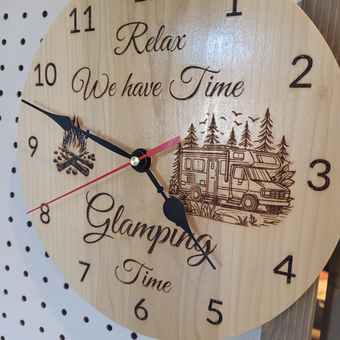Glamping theme Clock
