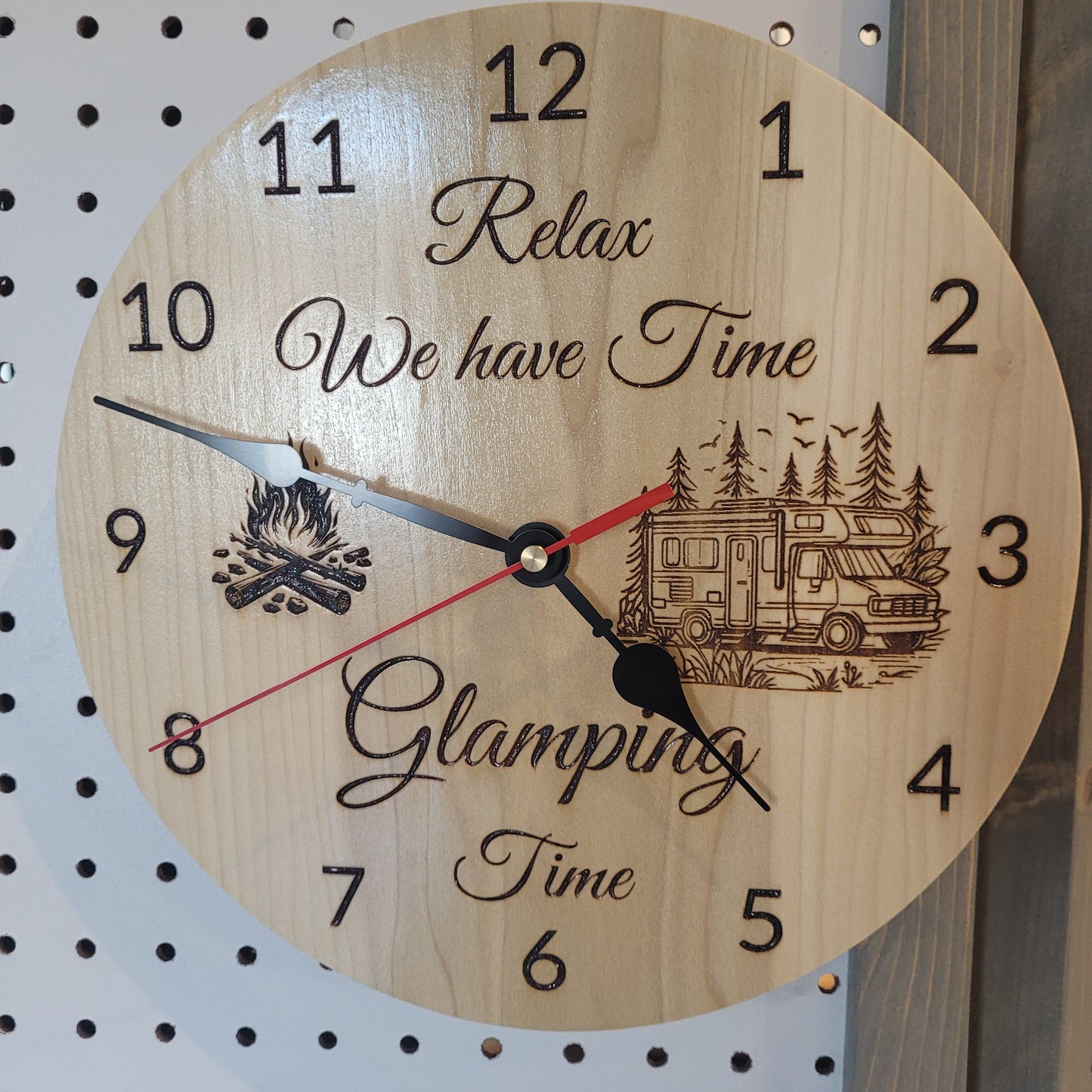 Glamping theme Clock