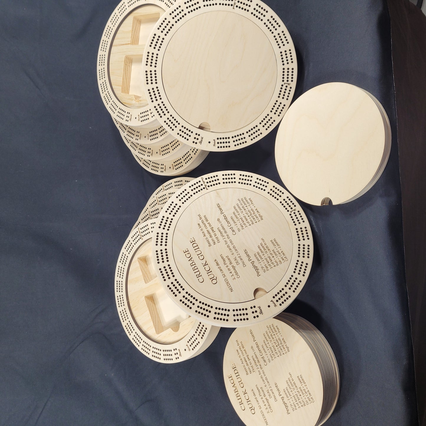 3- Non finished Cribbage Boards