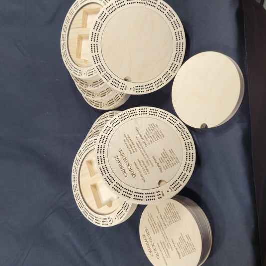 3- Non finished Cribbage Boards